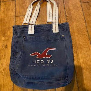 Ladies Hollister Bag Cotton Purse Beach Book Bag